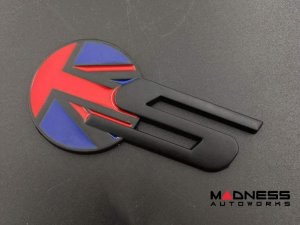 Jaguar Custom Emblem - S Sport - Satin Black Finish - Union Jack